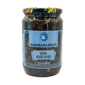 Marmarabirlik Black Olives Sliced 350 g - front of pack