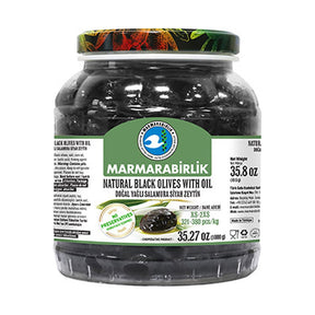 Marmarabirlik Gemlik Black Olives with Oil Xs-2xs 1 kg - front of pack