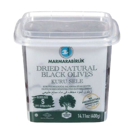 Marmarabirlik Olives, Black, Dried, Natural, Small, 14.11 oz