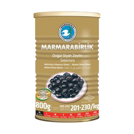 Marmarabirlik Xl Mega Gemlik Black Olives Can, 800 g