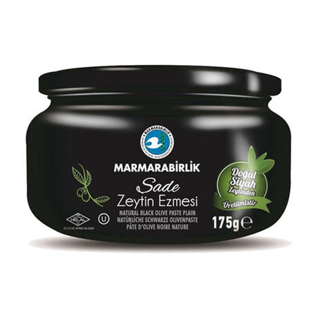 Marmarabirlik Sade Zeytin Ezmesi plain black olive paste, 175 g glass jar