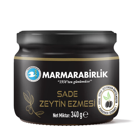 MB Black Olive Paste 340gr Glass - front of pack