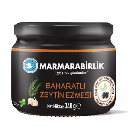 Marmarabirlik Black Olive Paste Baharatli 340 g Glass