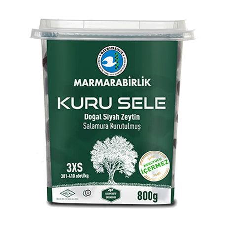 Marmarabirlik Gemlik Black Olives 3XS Kuru Sele, 800 g