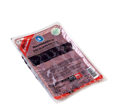 MB Gemlik Black Olives M Super 500gr Vacuum - front of pack