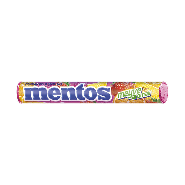 Mentos Chewy Dragees (fruit) 37.5 g - front of pack