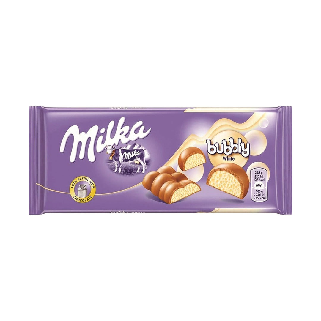 Milka Bubbly White 95 g - front of pack