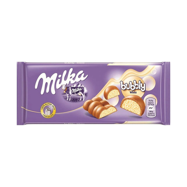 Milka Bubbly White 95 g - front of pack