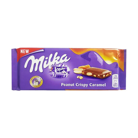 Milka Peanut Crispy Caramel Chocolate Bar, 3.17 oz