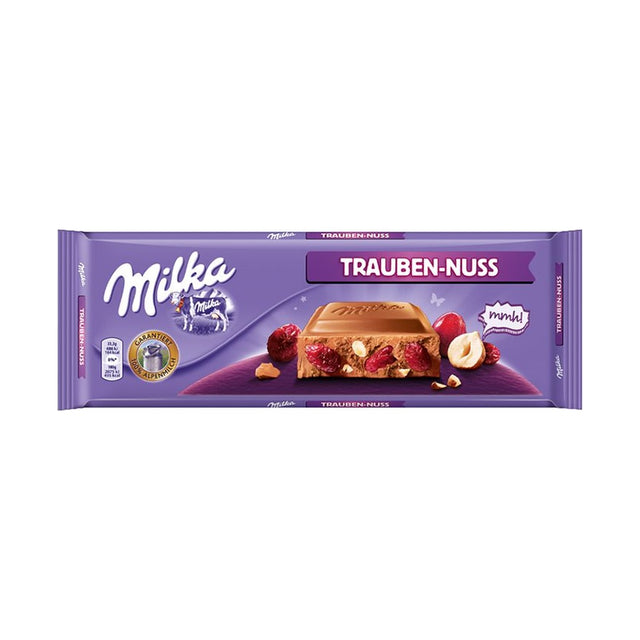 Milka Raisins Nuts Chocolate Bars 270 g - front of pack