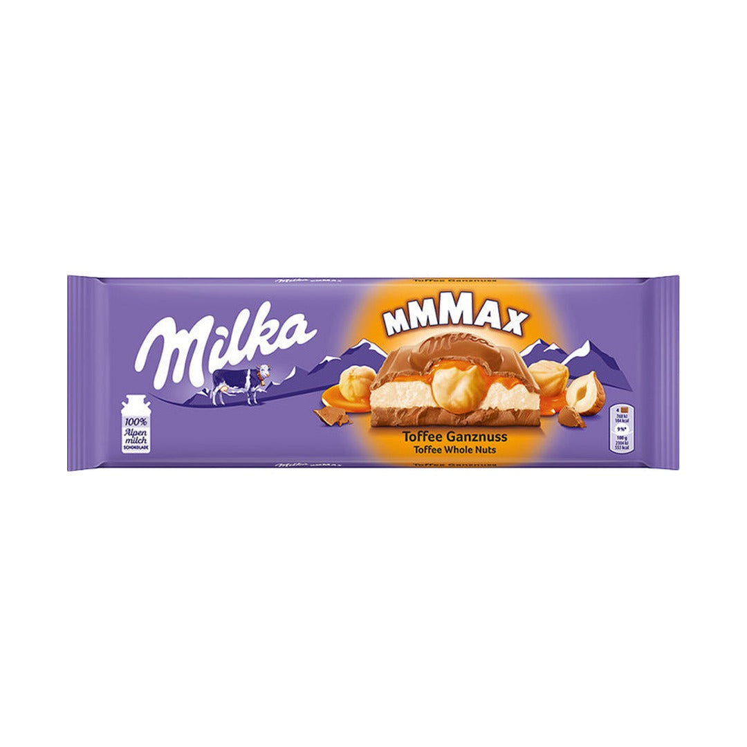 Milka Toffe Whole Nuts Chocolate Bars 300 g - front of pack