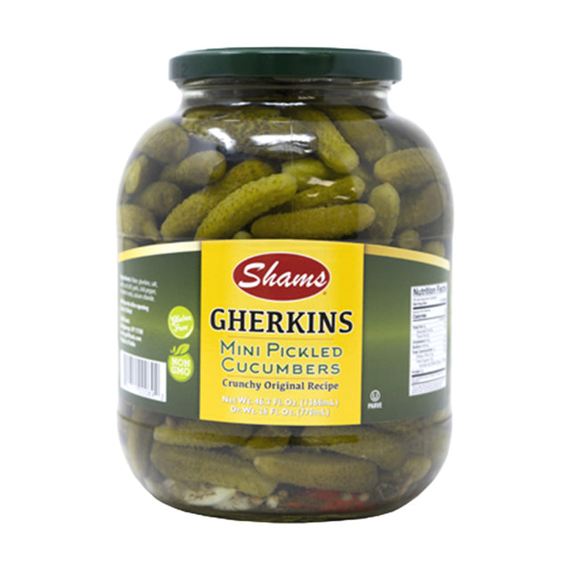 Shams Mini Gherkin Pickles Large 46.3 fl oz