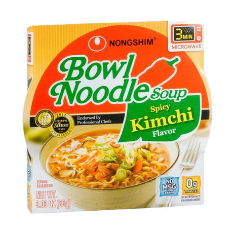 Nongshim Soup, Bowl Noodle, Spicy Kimchi Flavor, 3.03 oz