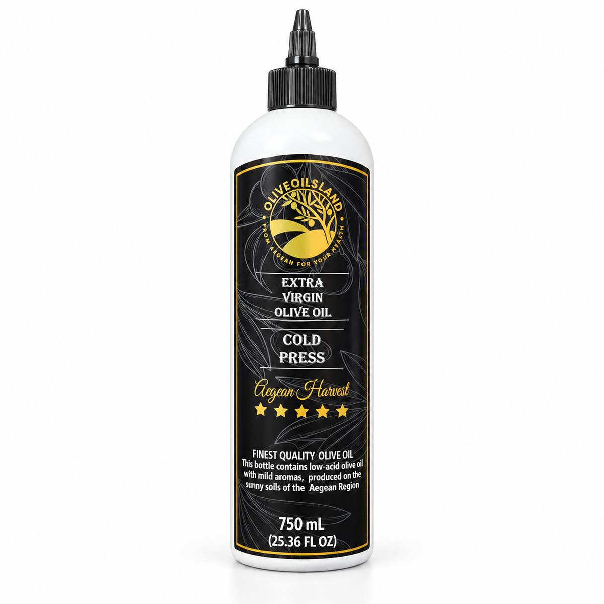 Olive Oils Land Extra Virgin Olive Oil, Cold Press, Aegean Harvest, 750 mL bottle