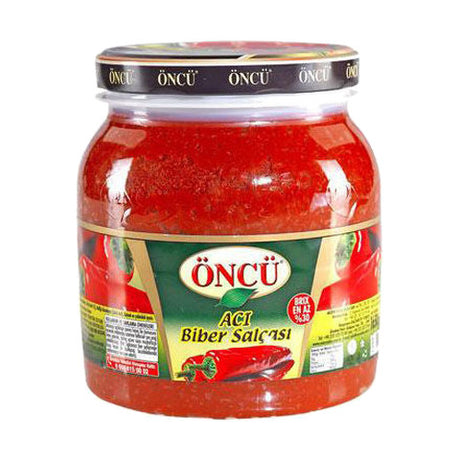 Öncü Acı Biber Salçası hot pepper paste, 1650 g wide-mouth jar
