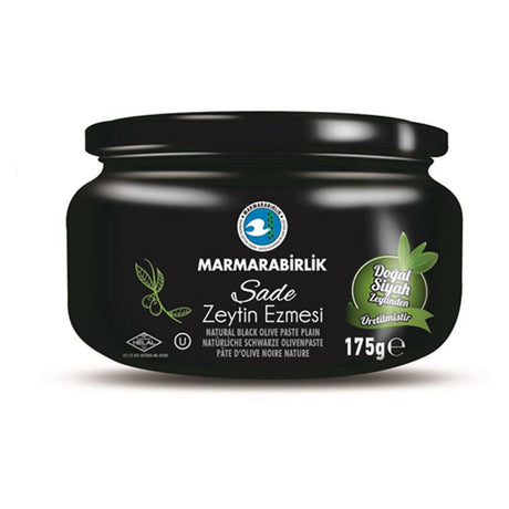Marmarabirlik Sade Zeytin Ezmesi plain black olive paste, 175 g glass jar