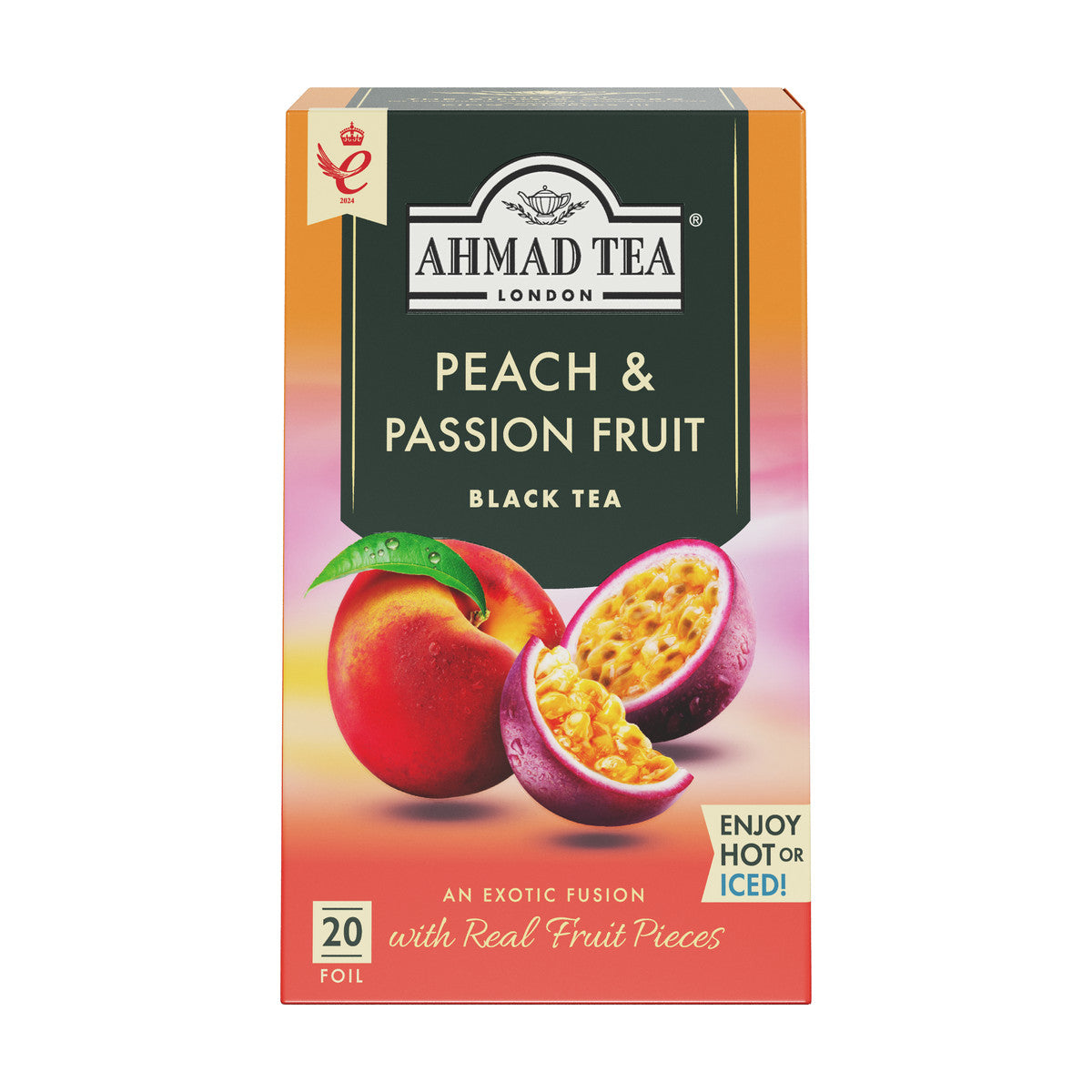 Ahmad Tea Peach & Passion Fruit Black Tea - 20 Tea Bags