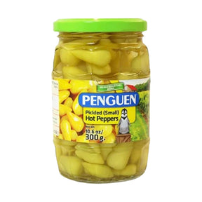 Penguen Pickled (Small) Hot Peppers 300 g jar, front