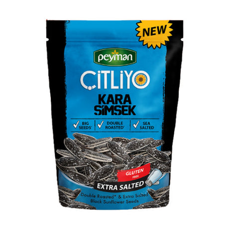 Peyman Çitliyo Kara Şimşek black sunflower seeds, extra salted, 284 g (10 oz)