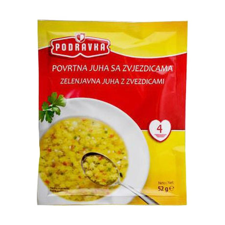 Podravka Vegetable Soup with Instant Stars, 52 g