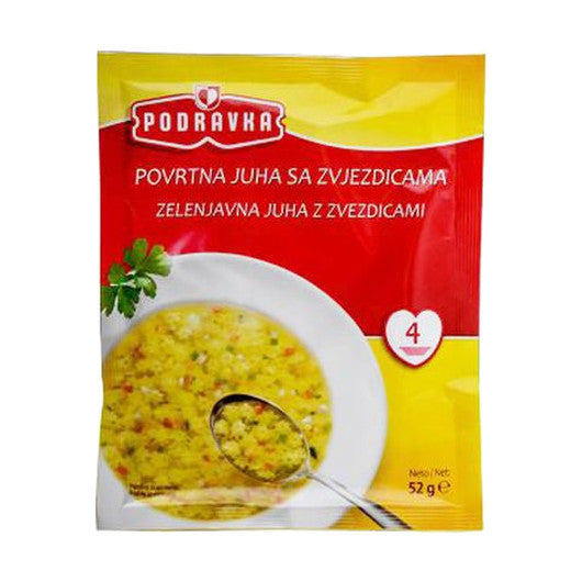 Podravka Vegetable Soup with Instant Stars, 52 g