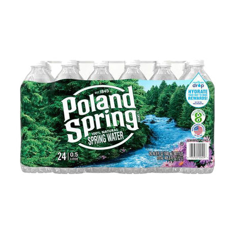 Poland Spring 100% Natural Spring Water, 24 x 16.9 fl oz