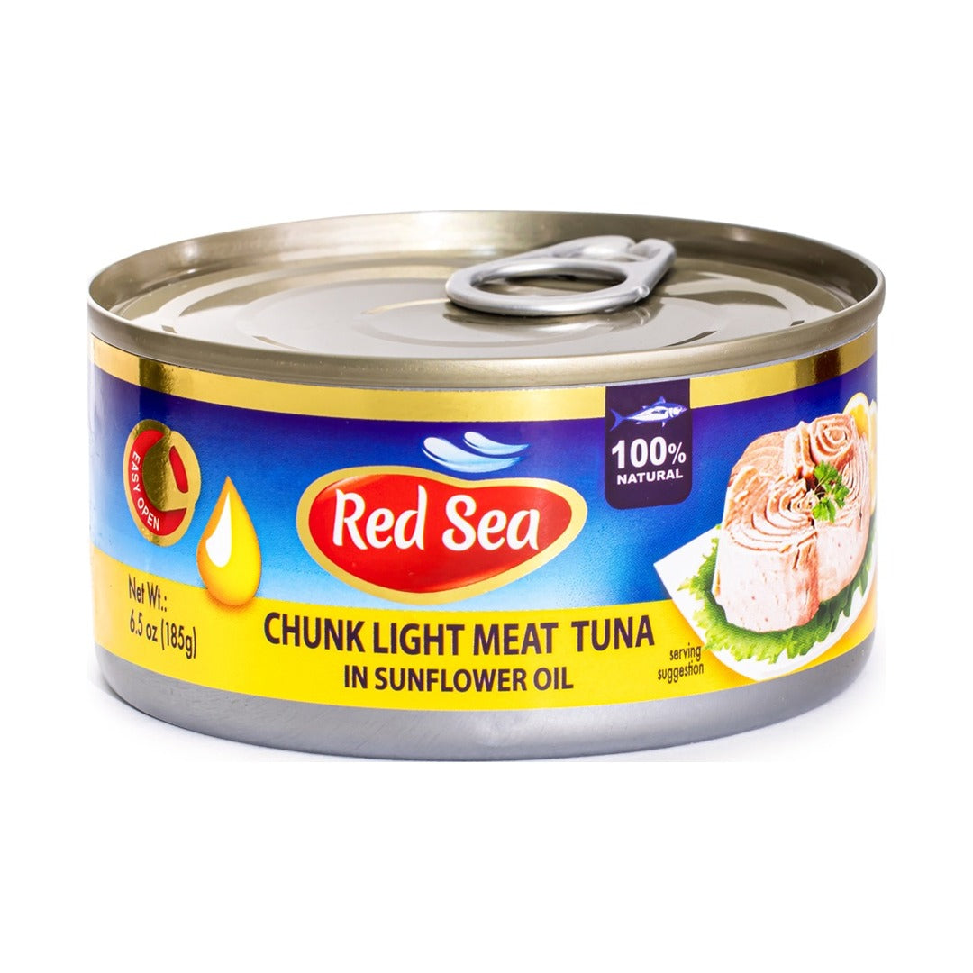Red Sea Chunk Light Tuna in Sunflower Oil 185 g - front of pack