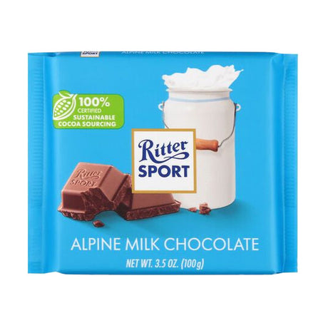 Ritter Sport Alpine Milk Chocolate, 3.5 oz
