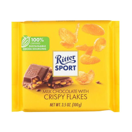 Ritter Sport Milk Chocolate with Crispy Flakes, 3.5 oz