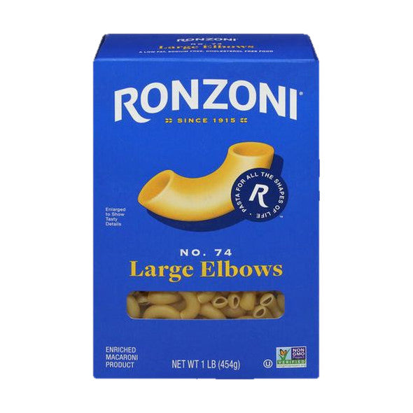 Ronzoni Elbows, Large, No. 74, 1 lb