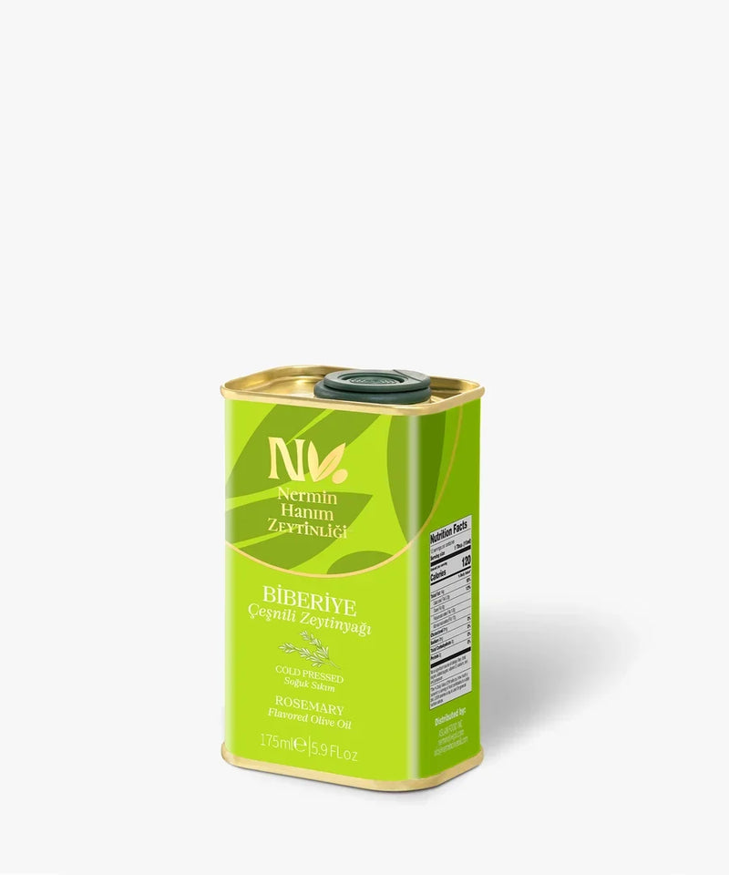 Premium Rosemary Infused Olive Oil - Nermin Hanim Artisan EVOO, 5.9 Fl Oz (175ml)