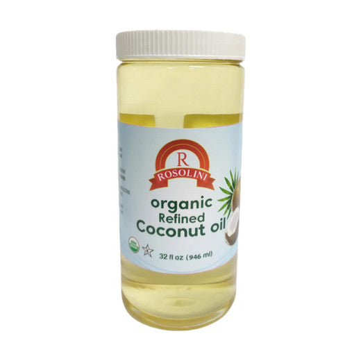 Rosolini refined coconut oil, 946 ml (32 fl oz) jar