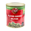 Royal Chef Sliced Green Olives 3 kg - front of pack