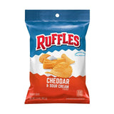 Ruffles Potato Chips, Cheddar & Sour Cream Flavored, 2.125 oz