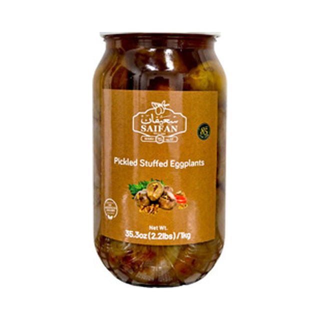 Saifan Pickled Stuffed Eggplants Makdous 1 kg - front of pack