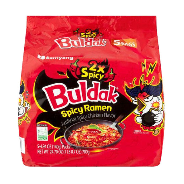 Samyang Spicy Chicken Flavor Ramen, 5 x 4.94 oz