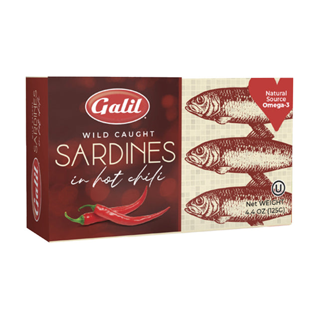 Galil Sardines in hot chili sauce, 4.4 oz