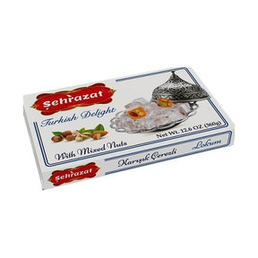 Şehrazat Turkish Delight with Mixed Nuts 360 g - front of pack