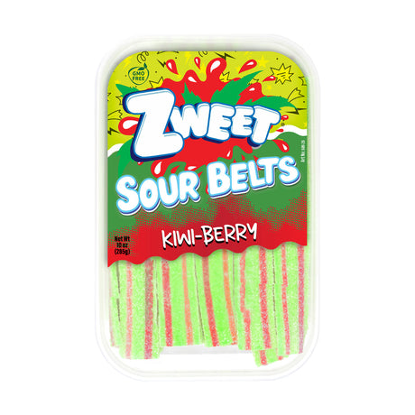 Sour Kiwi Strawberry Belts Zweet, 10 oz
