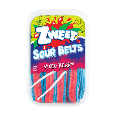 Sour Mixed Berry Belts Zweet, 10 oz