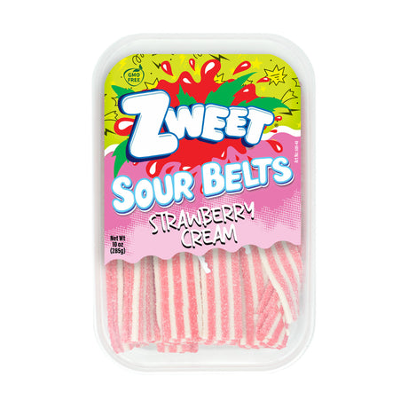 Sour Strawberry Creamsicle Belts Zweet, 10 oz