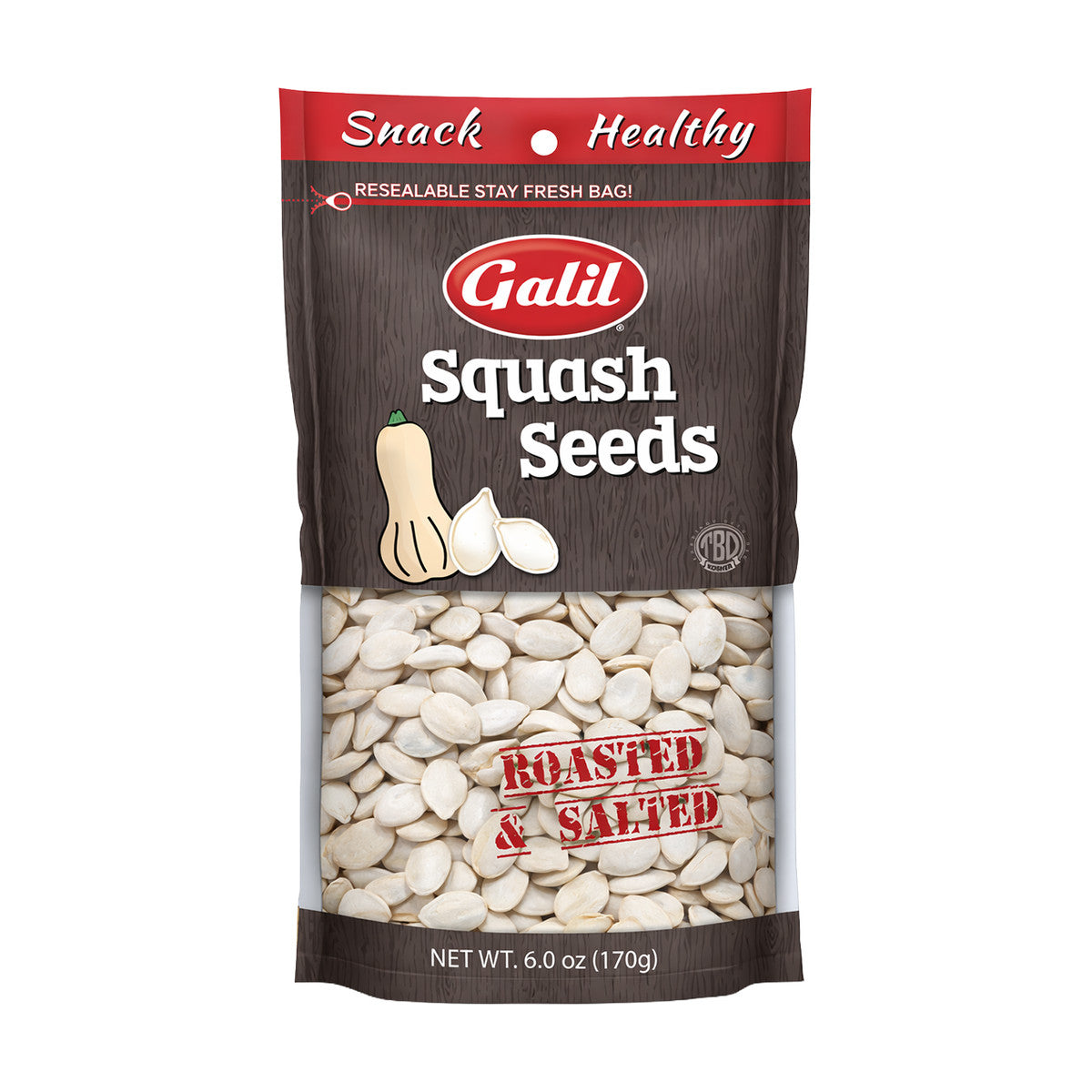 Galil Roasted salted squash seeds, 6 oz