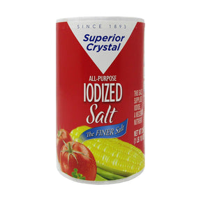 Superior Crystal Salt, All-Purpose, Iodized 26 oz