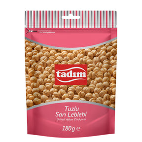 Tadım Salted Yellow Chickpeas (Tuzlu Sarı Leblebi), 180 g resealable pouch, front view