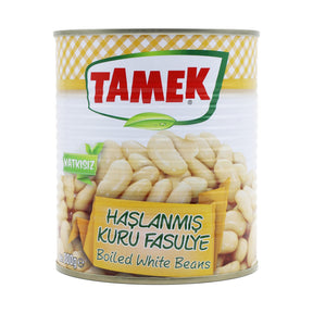 Tamek Boiled White Beans 800 g Can - front of pack