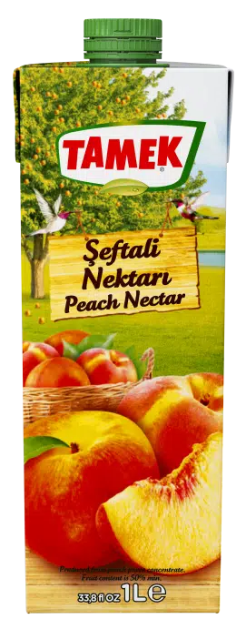Tamek Peach Nectar 1 L - front of pack