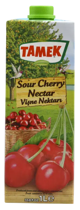 Tamek Sour Cherry Nectar 1 L - front of pack