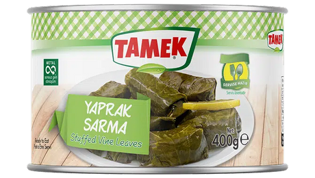 Tamek Stuffed Grape Leaves 400gr Can - front of pack