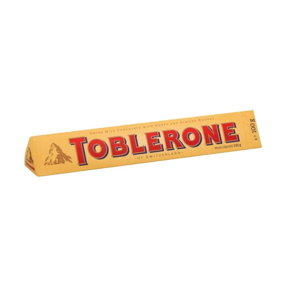 Toblerone Milk Chocolate, Swiss, with Honey and Almond Nougat, 100 g