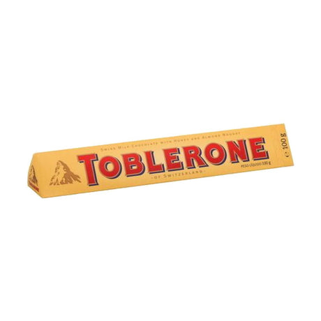 Toblerone Milk Chocolate, Swiss, with Honey and Almond Nougat, 100 g